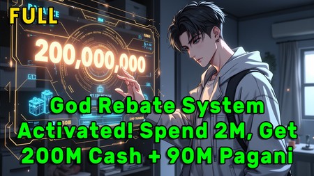 God Rebate System Activated! Spend 2M, Get 200M Cash + 90M Pagani