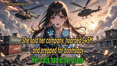 She sold her company, hoarded $45M, and prepped for doomsday. Her cats had other plans