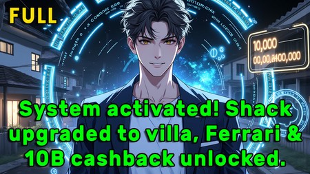 System activated! Shack upgraded to villa, Ferrari &amp; 10B cashback unlocked.