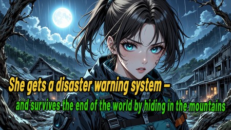She gets a disaster warning system — and survives the end of the world by hiding in the mountains.