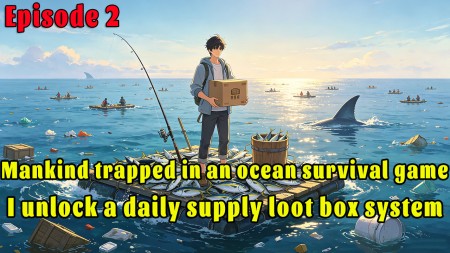 Mankind trapped in an ocean survival game, I unlock a daily supply loot box system