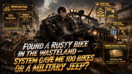Found a Rusty Bike in the Wasteland — System Gave Me 100 Bikes or a Military Jeep?
