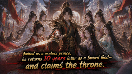 Exiled as a useless prince, he returns 10 years later as a Sword God—and claims the throne.#xiuxian