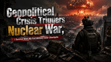 Geopolitical Crisis Triggers Nuclear War, I Survive With My Full Military Gear Stockpile.
