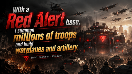 With a Red Alert base, I summon millions of troops and build warplanes and artillery.