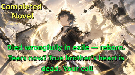 Died wrongfully in exile — reborn. Tears now? True brother's heart is dead. Your call
